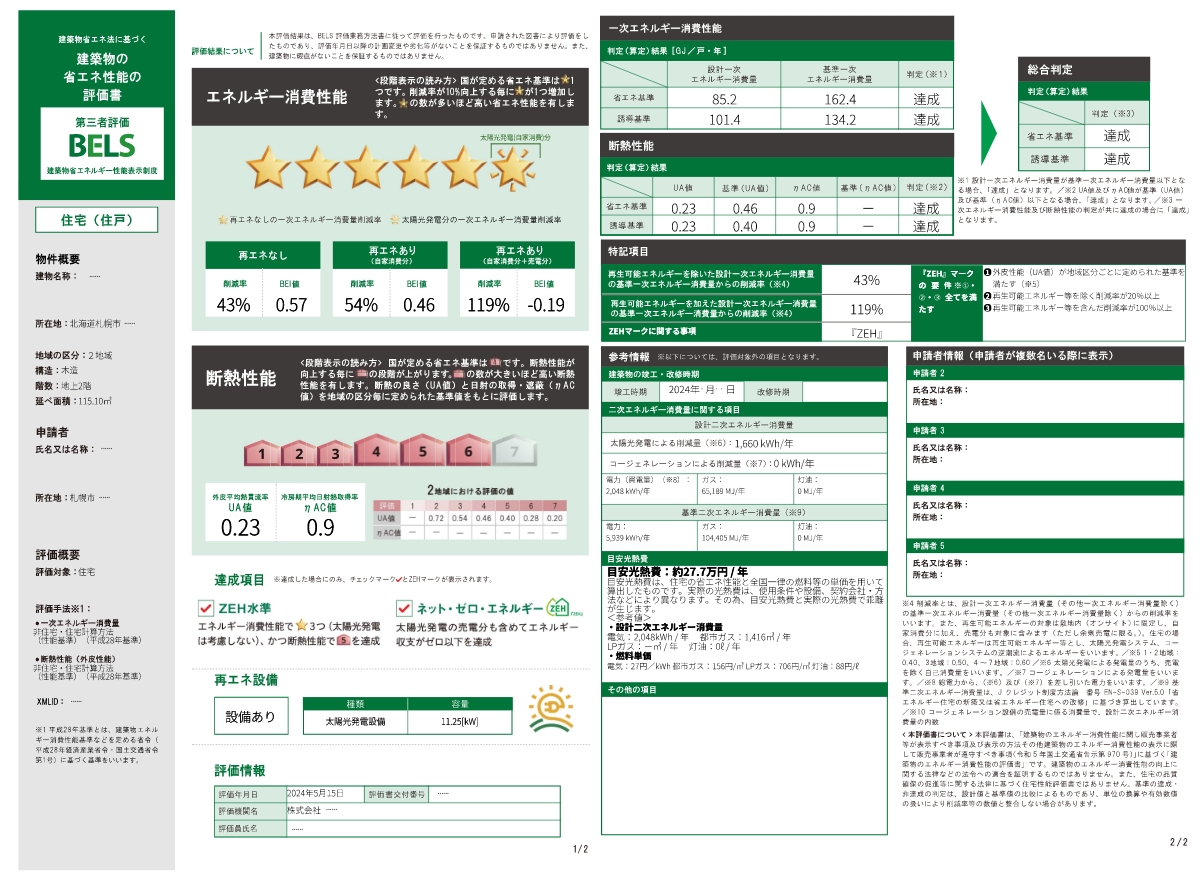 BELS評価書