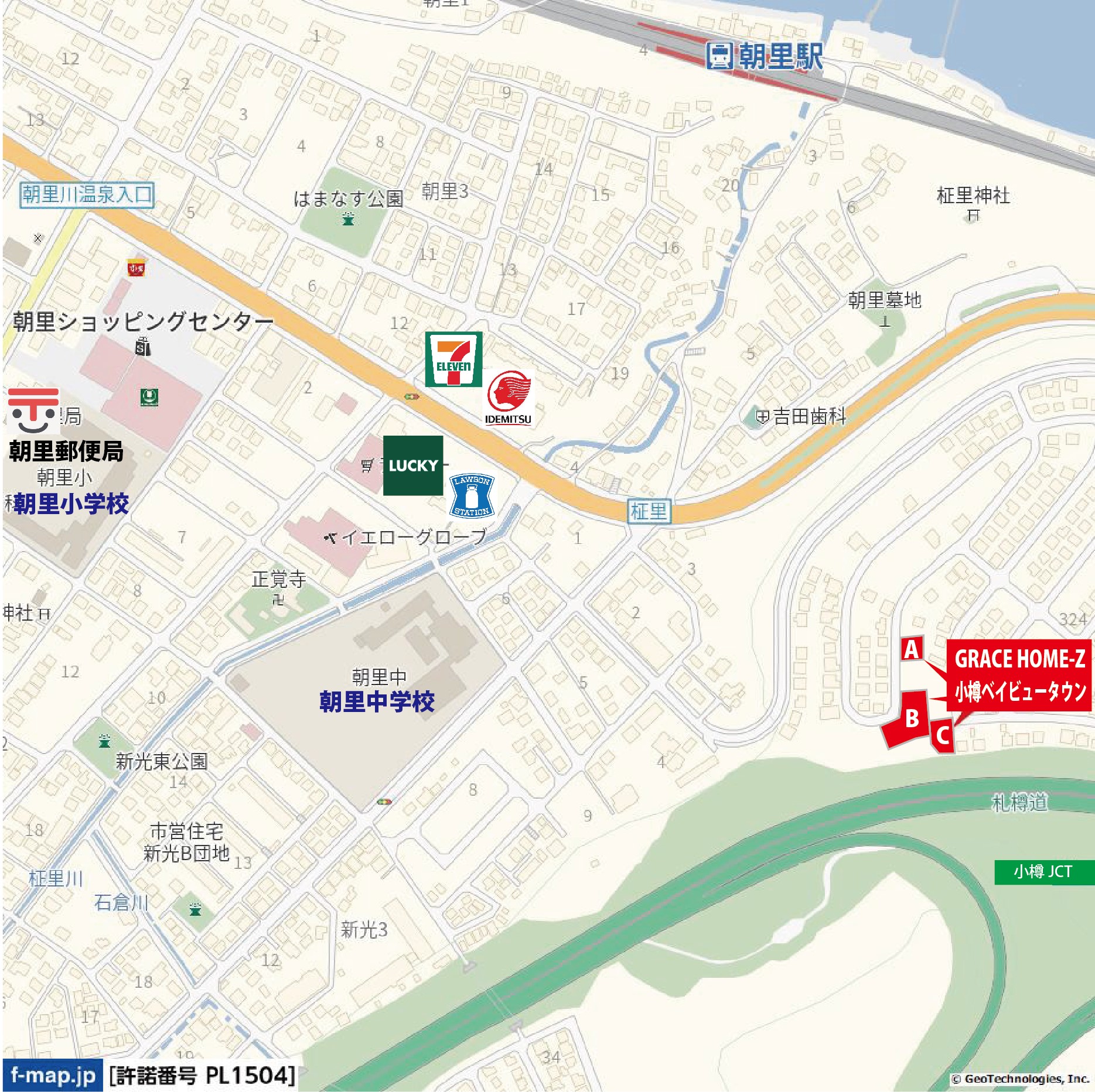 承認Map_GRACE_HOME-Z小樽ベイヴュータウン最分譲地NEW