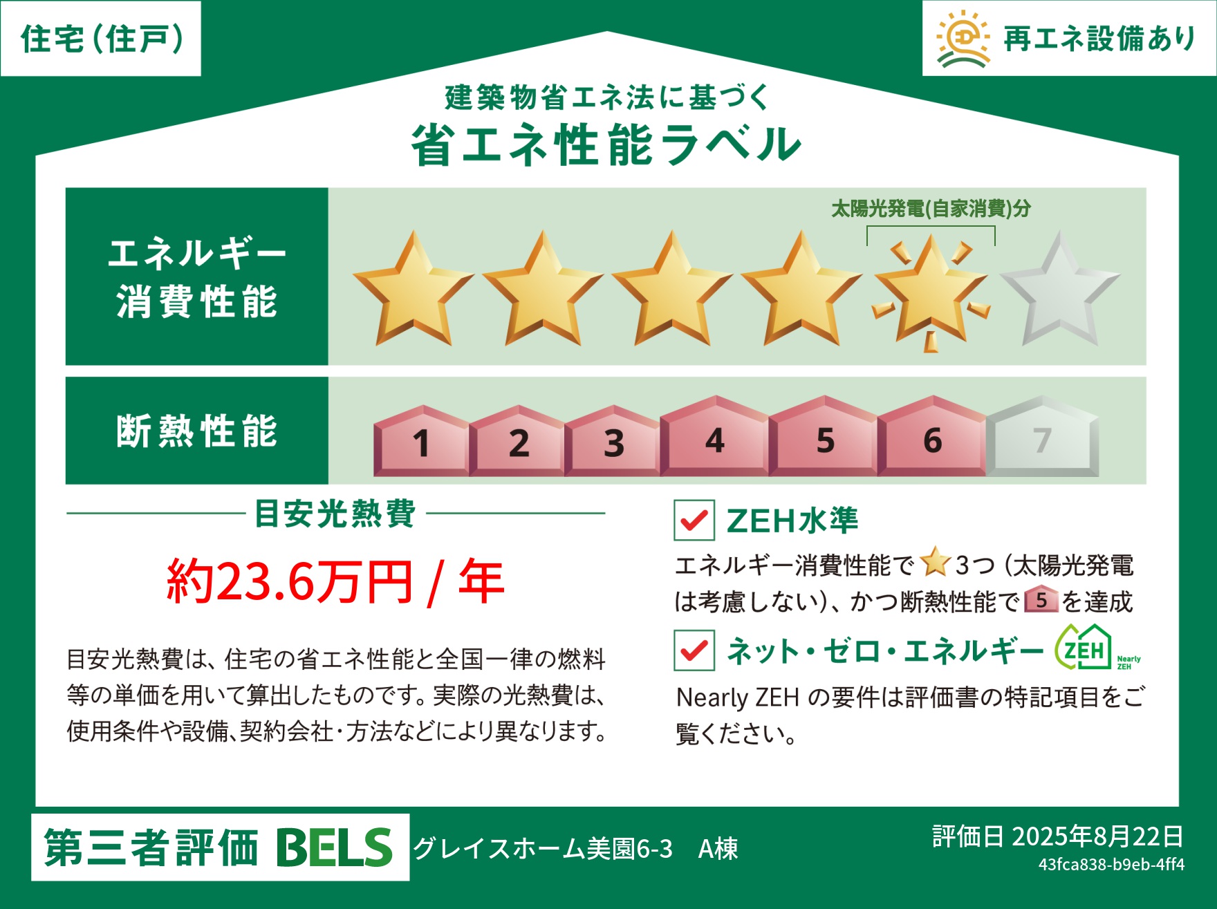 美園6-3A 省エネ性能ラベル