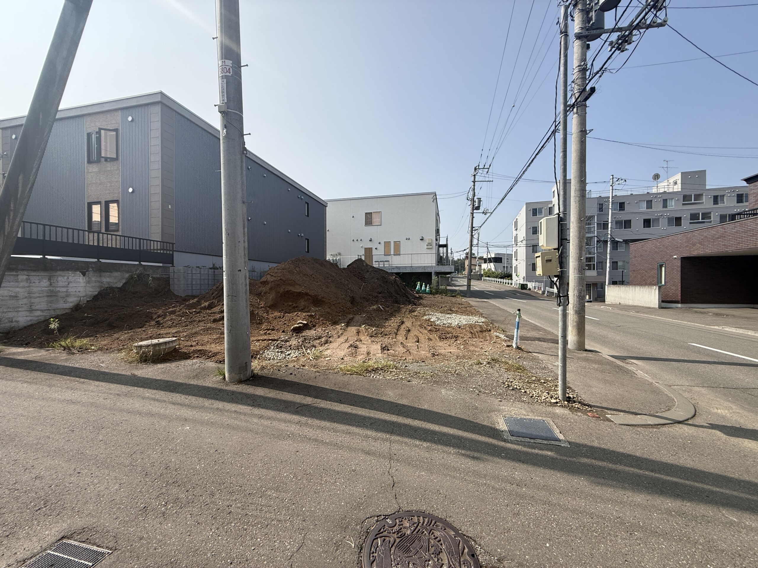 現地写真 北東側道路幅6.36m